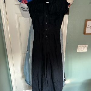 Elegant Black Sleeveless Romper